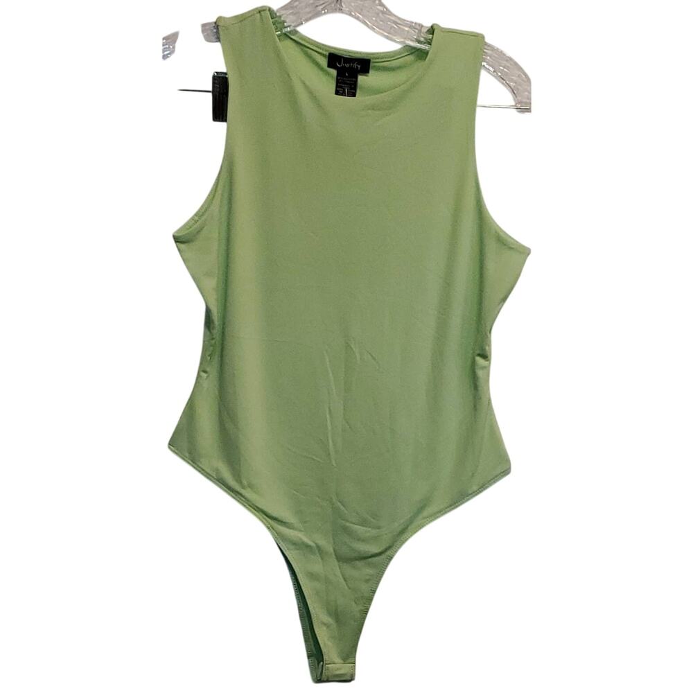 Justify Lime Green Tank Top Body Suit Size Large NWT